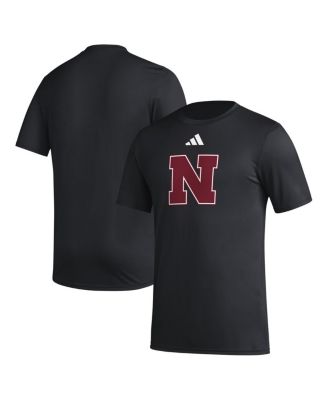 Футболка Adidas Men's Black Nebraska Huskers Primary Locker Logo Pre-Game AEROREADY
