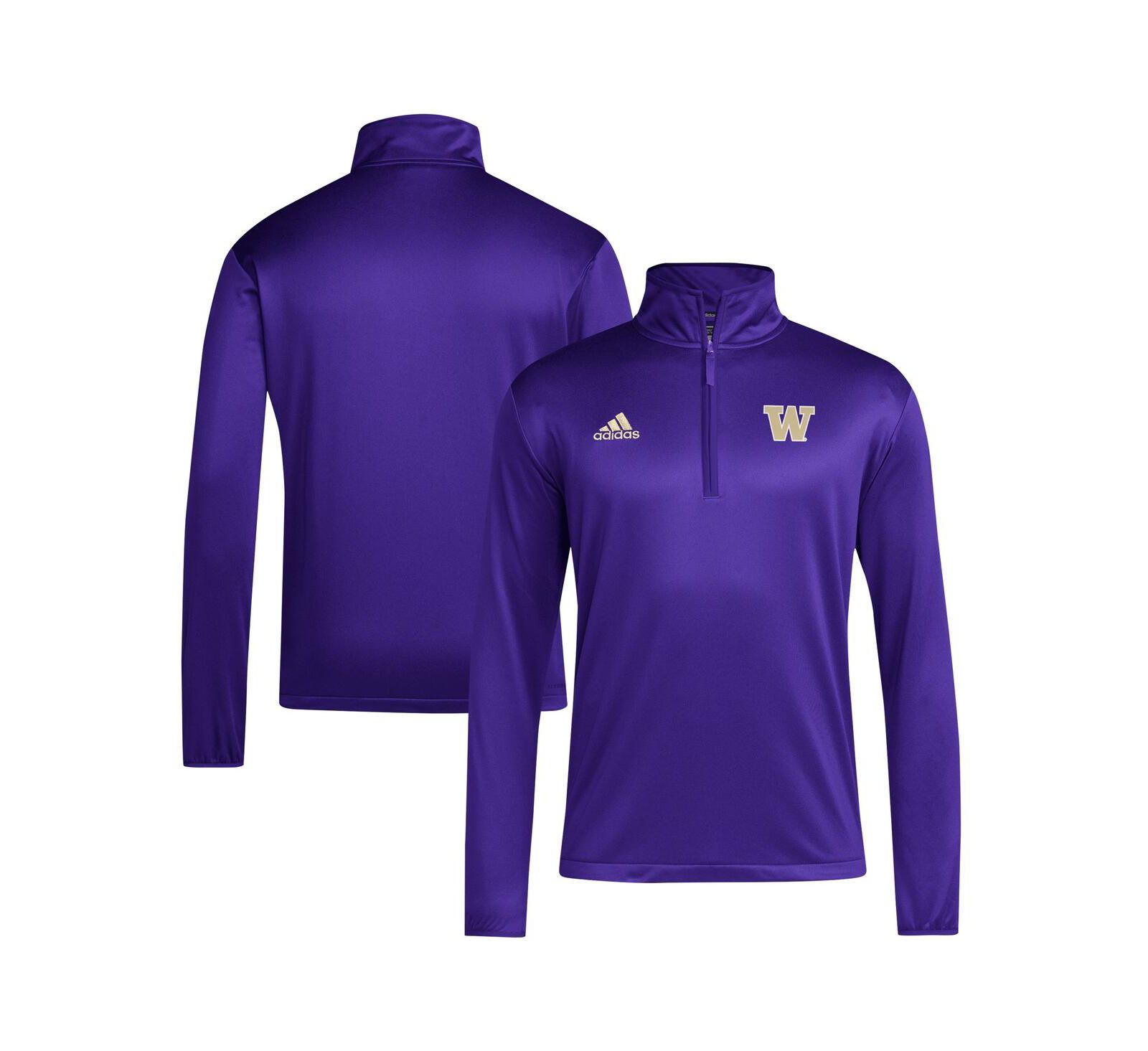 Мужской джемпер Adidas Purple Washington Huskies Coaches Sideline Quarter-Zip