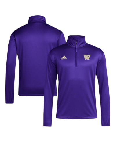 Мужской джемпер Adidas Purple Washington Huskies Coaches Sideline Quarter-Zip