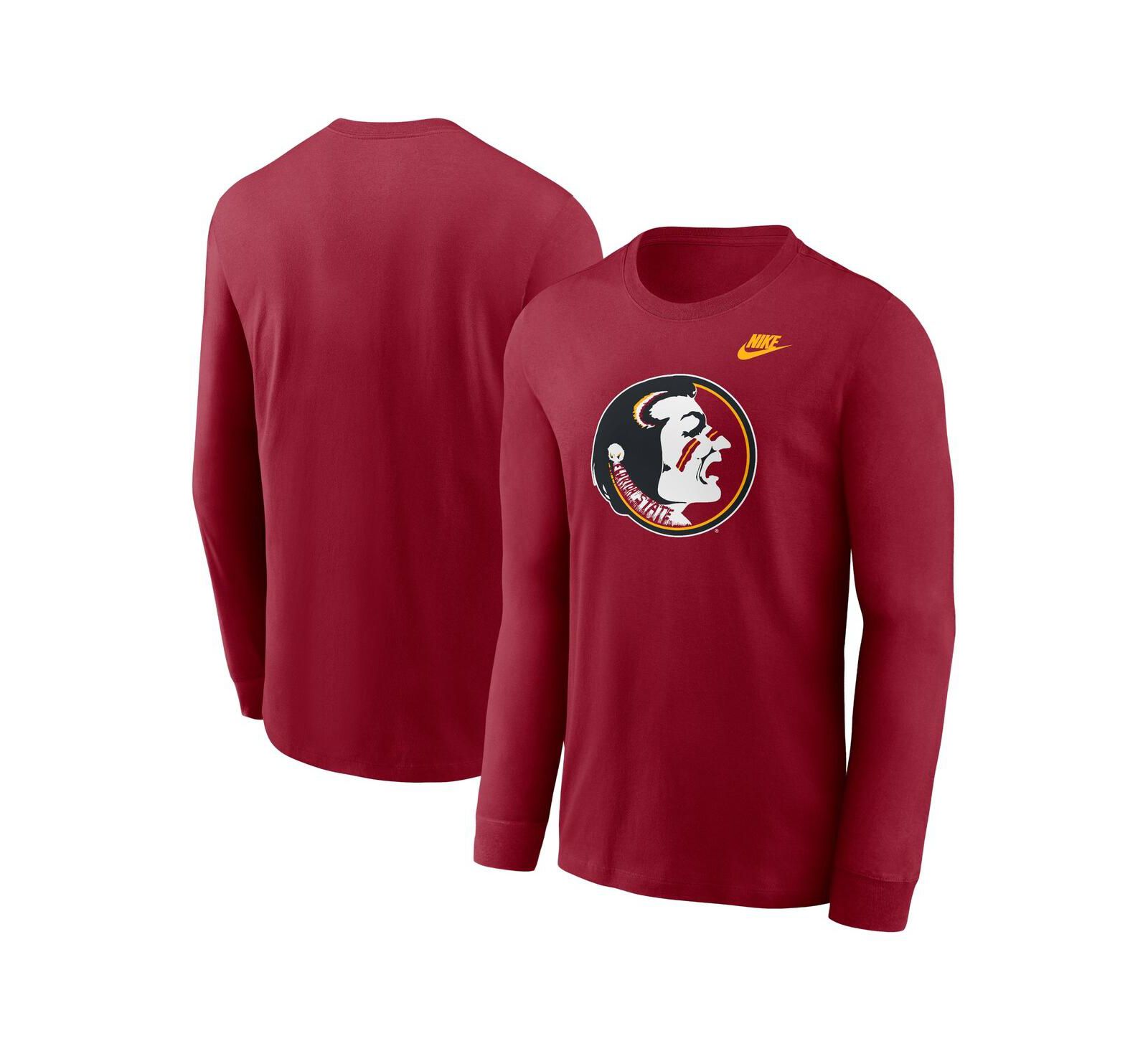 Мужская футболка Nike Garnet Florida State Seminoles Legacy Primary Logo Long Sleeve