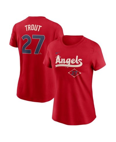 Мужская футболка Nike Mike Trout Red Los Angeles Angels 2024 City Connect Fuse Player Name & Number