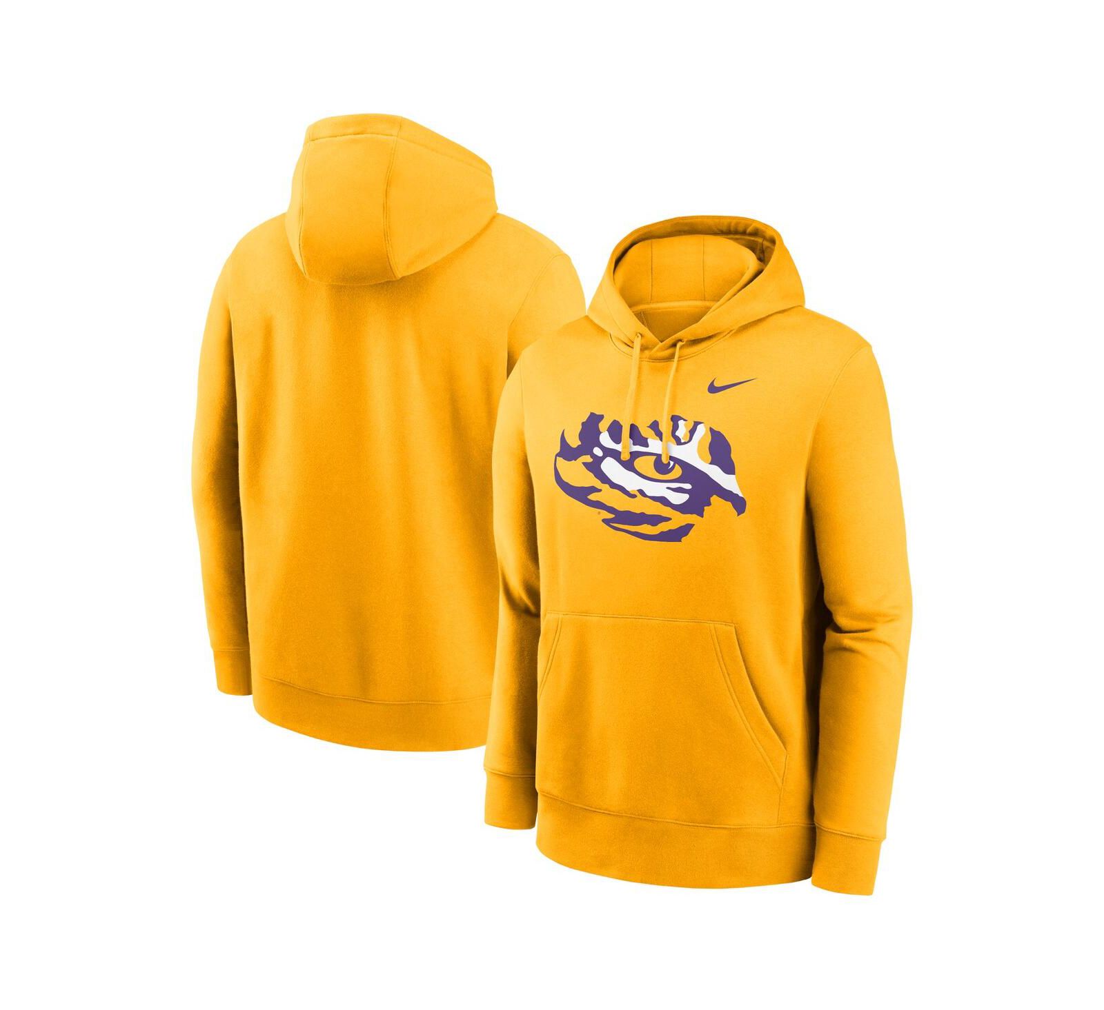 Мужское худи Nike Gold LSU Tigers Primetime Alternate Logo Club Fleece Pullover