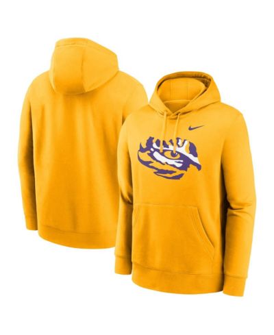 Мужское худи Nike Gold LSU Tigers Primetime Alternate Logo Club Fleece Pullover