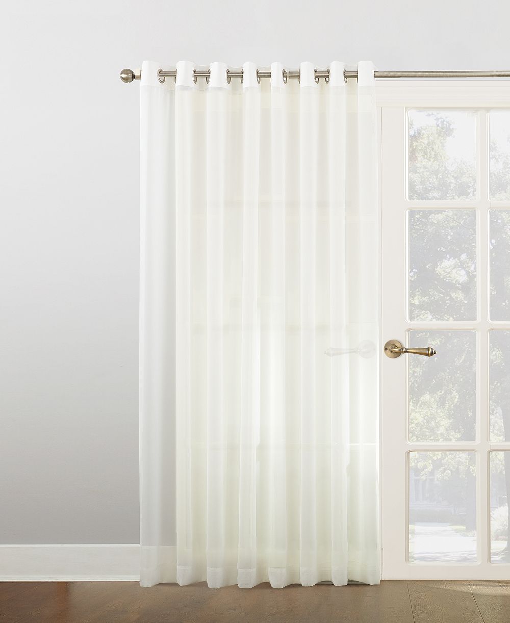 Sheer Voile Grommet Sliding Patio Door Curtain Panel