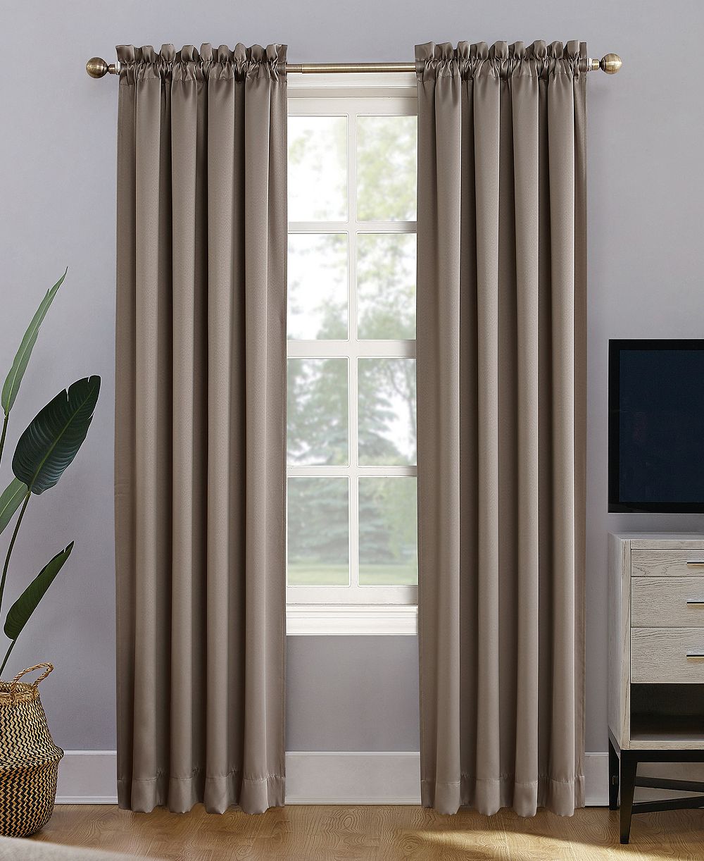 Sun Zero Oslo Theater Grade Extreme 100% Blackout Rod Pocket Curtain Panel