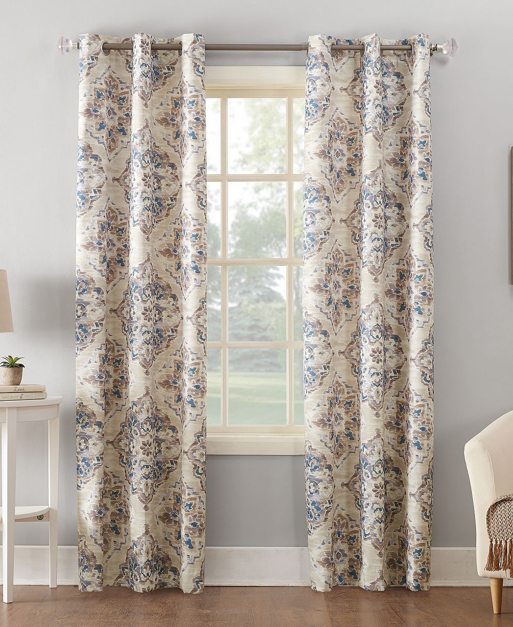 Штора Regina Floral Watercolor Room Darkening Grommet Curtain Panel