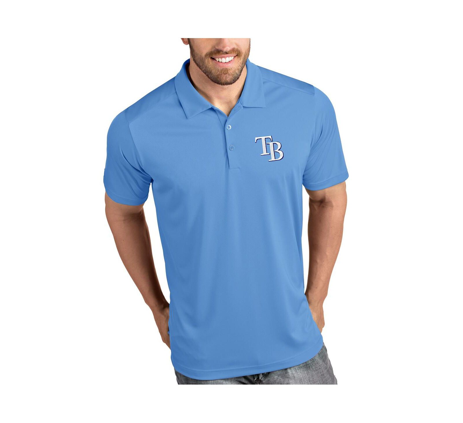 Antigua Мужской Light Blue Tampa Bay Rays Tribute Polo