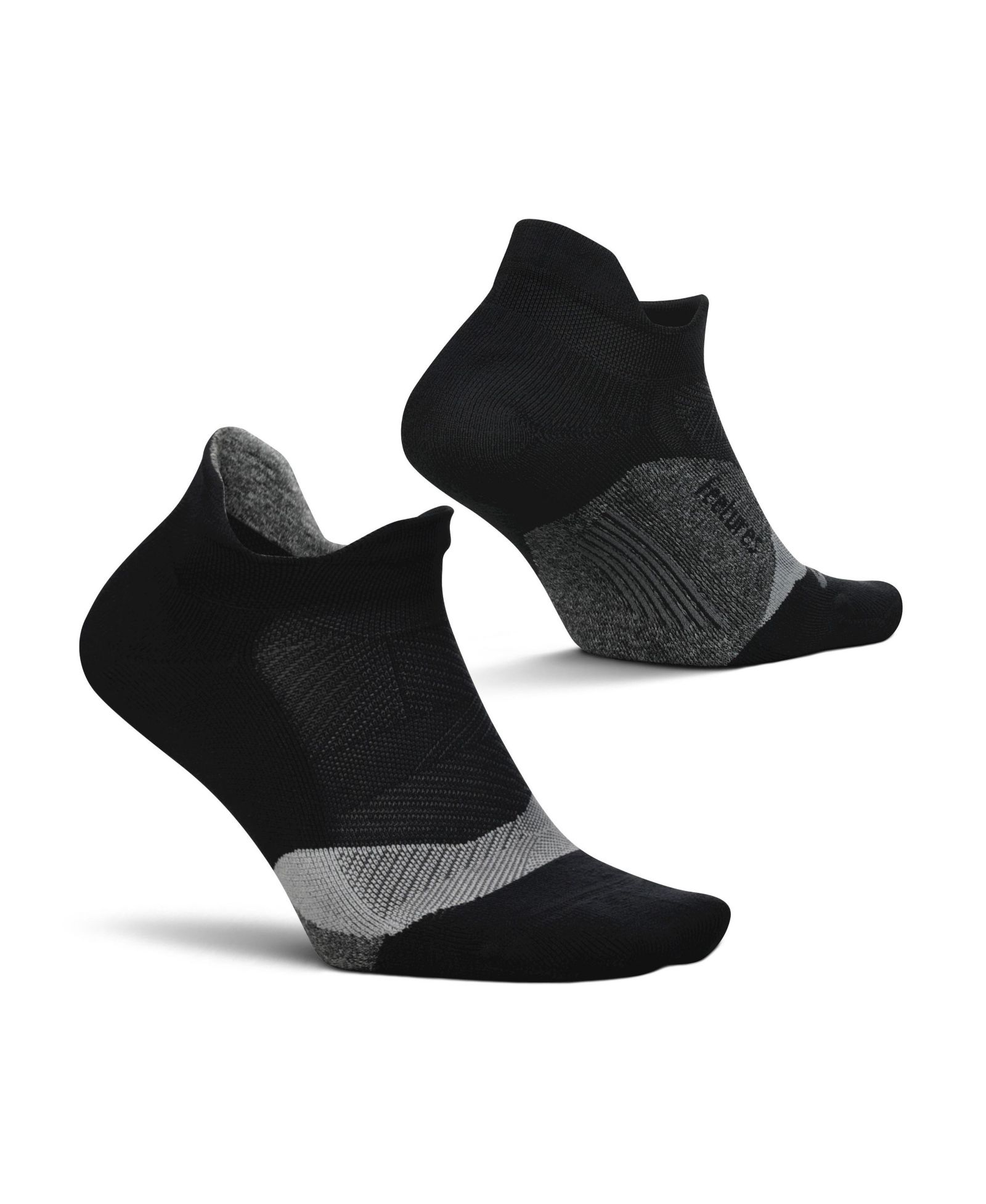 Feetures Elite Light Cushion No Show Tab Ankle Socks  -  Sport Sock with Targeted Compression