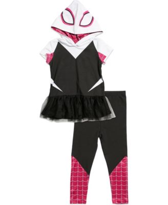 Spider-Man Toddler Girls Marvel Cosplay T-Shirt Dress and Leggings Outfit Set