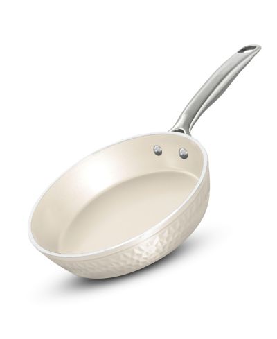 Gotham Steel Hammered Cream 12 inch Nonstick Frying Pan