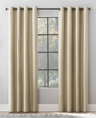 Archaeo Textured Linen Blend Total Blackout Grommet Top Curtain