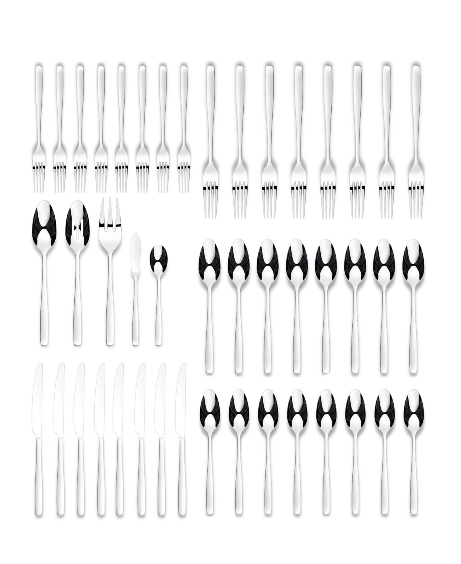 Ornative Eloise 45 Piece Flatware Set, Service for 8