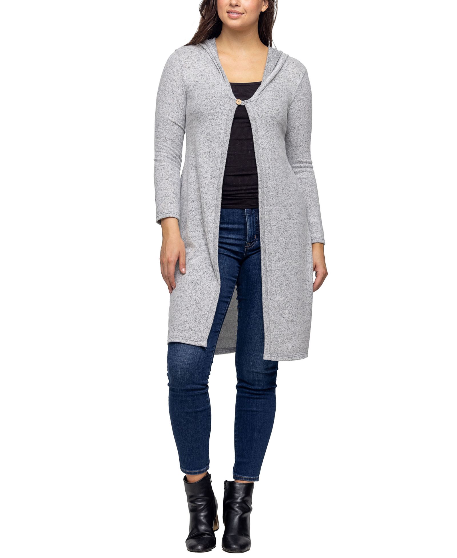 Женский кардиган 24seven Comfort Apparel Long Sleeve Hooded Shrug