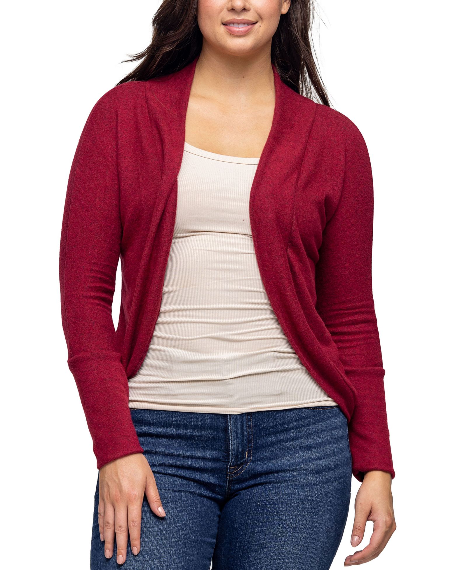 Женский удлиненный кардиган-болеро 24seven Comfort Apparel с открытым передом