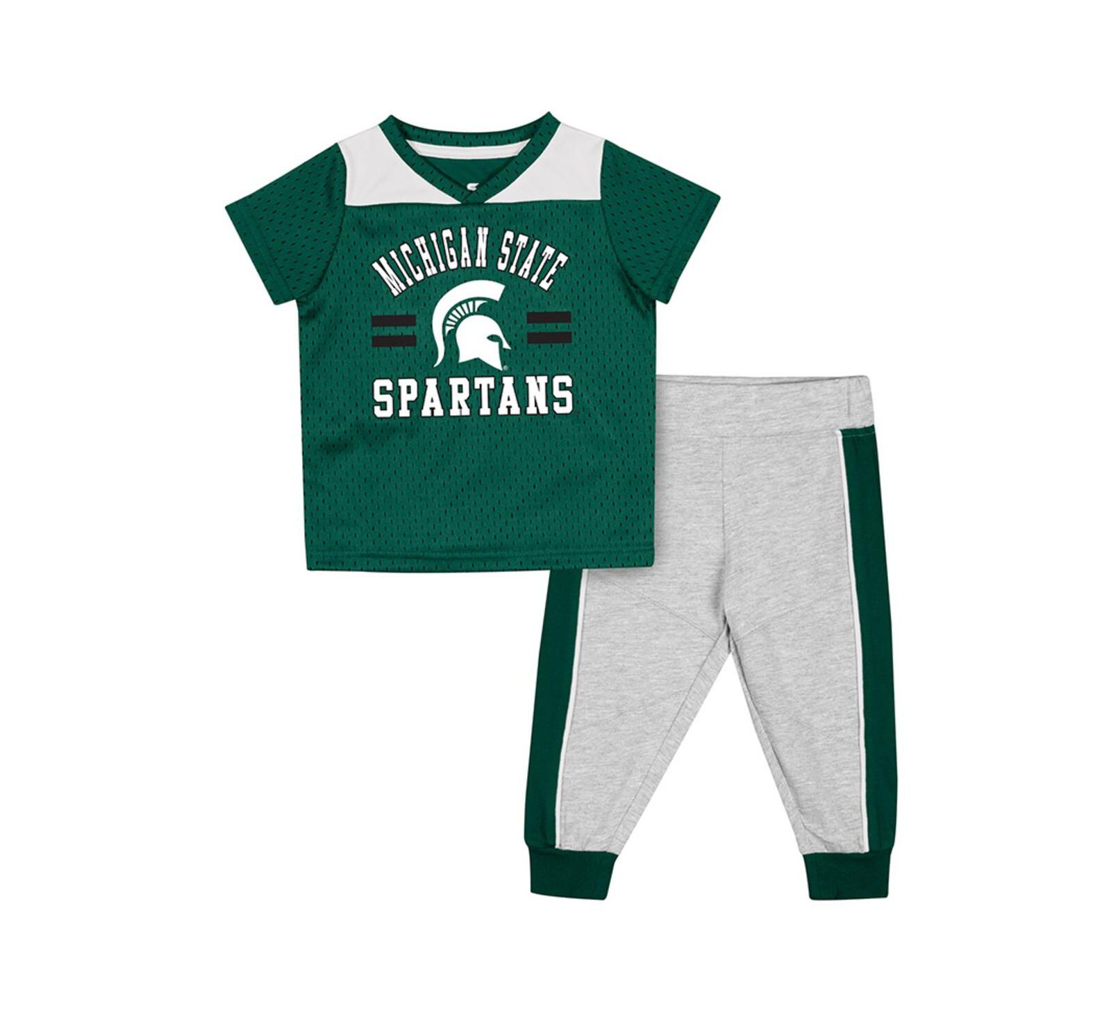 Комплект из брюк Colosseum для мальчиков и девочек Michigan State Spartans Green/Heather Gray