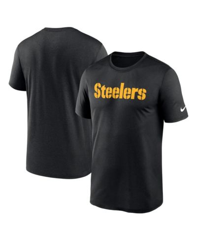 Nike Мужская черная футболка Pittsburgh Steelers Primetime Legend Wordmark Performance