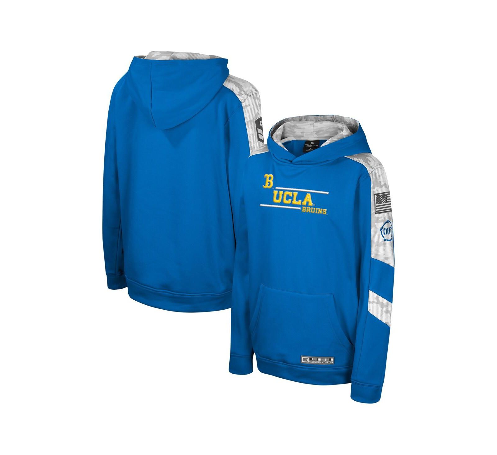 Детское свитшот-худи Colosseum Big Boys and Girls Blue UCLA Bruins OHT Appreciation Cyclone Digital Camo Pullover