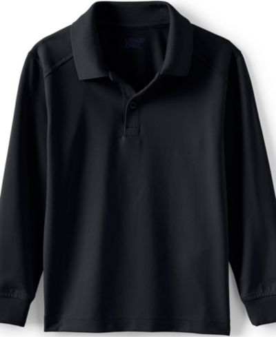Lands' End Kids Long Sleeve Rapid Dry Polo Shirt