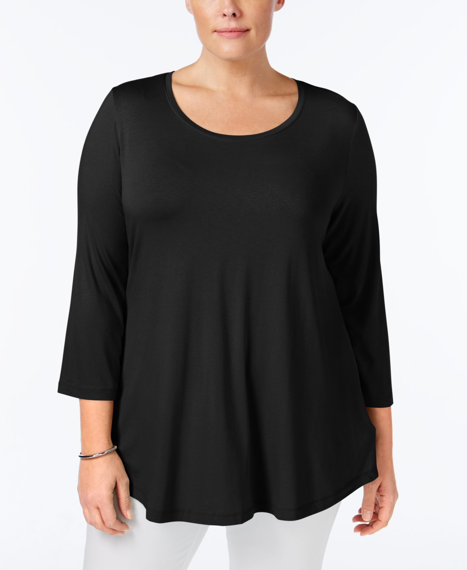 JM Collection Plus Size Топ с рукавом 3/4