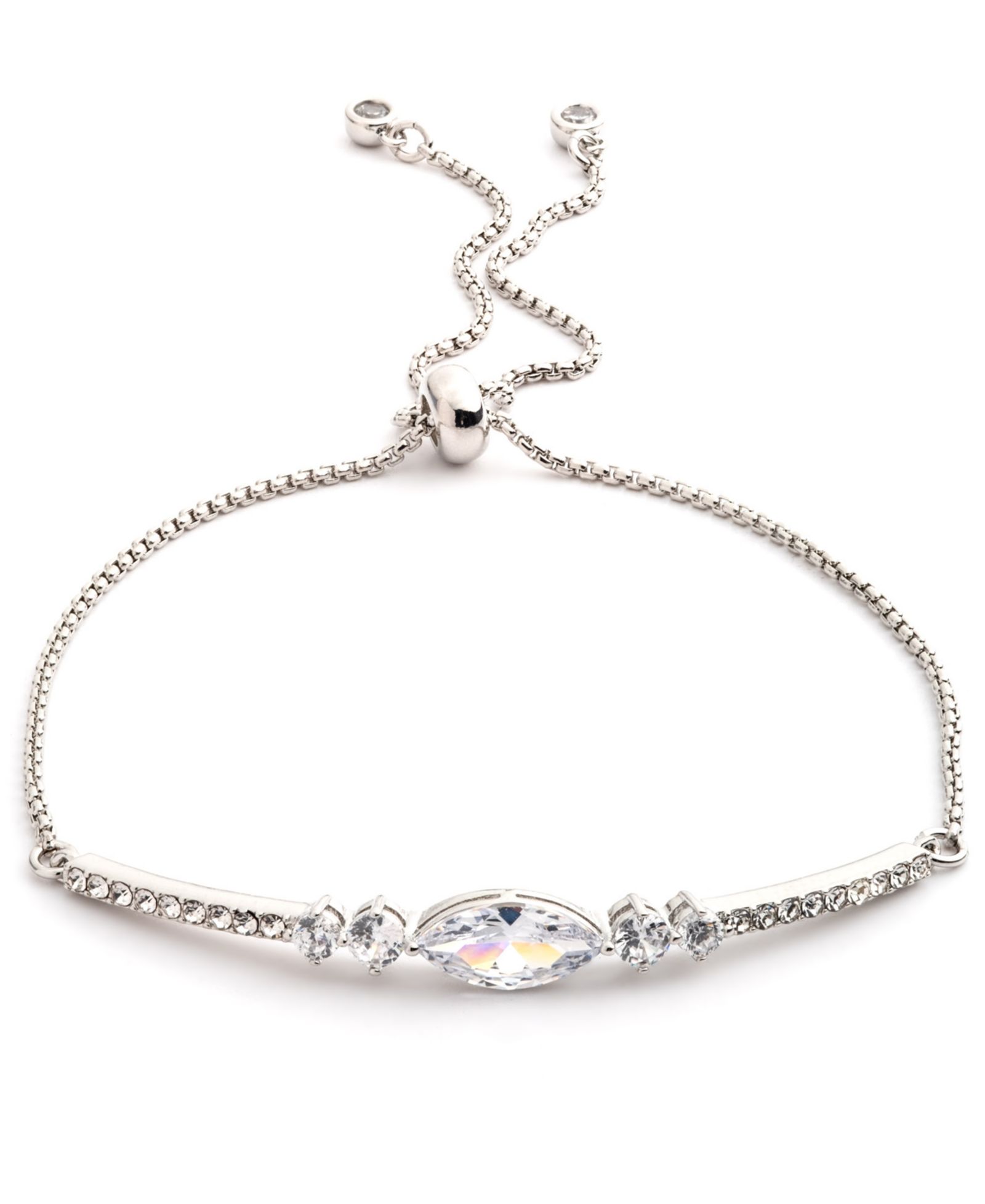 Браслет Emily in Paris Silver-Tone Cubic Zirconia Slider