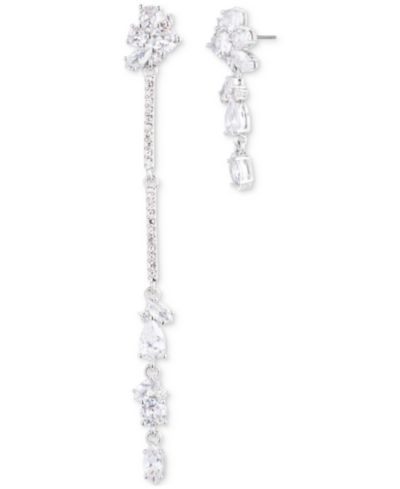 Серьги Emily in Paris Silver-Tone Pavé & Crystal Mismatch Drop