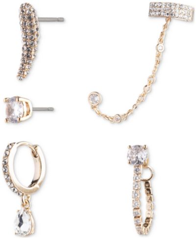 Emily in Paris набор серег 5 шт. Pavé Crystal & Cubic Zirconia Mix & Match позолоченными