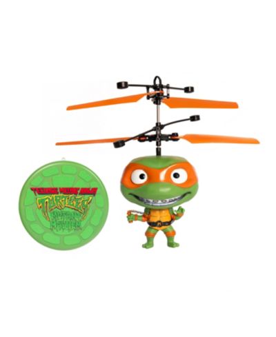 World Tech Toys Teenage Mutant Ninja Turtles Michaelangelo Flying Infrared Autopilot Remote Control UFO Helicopter