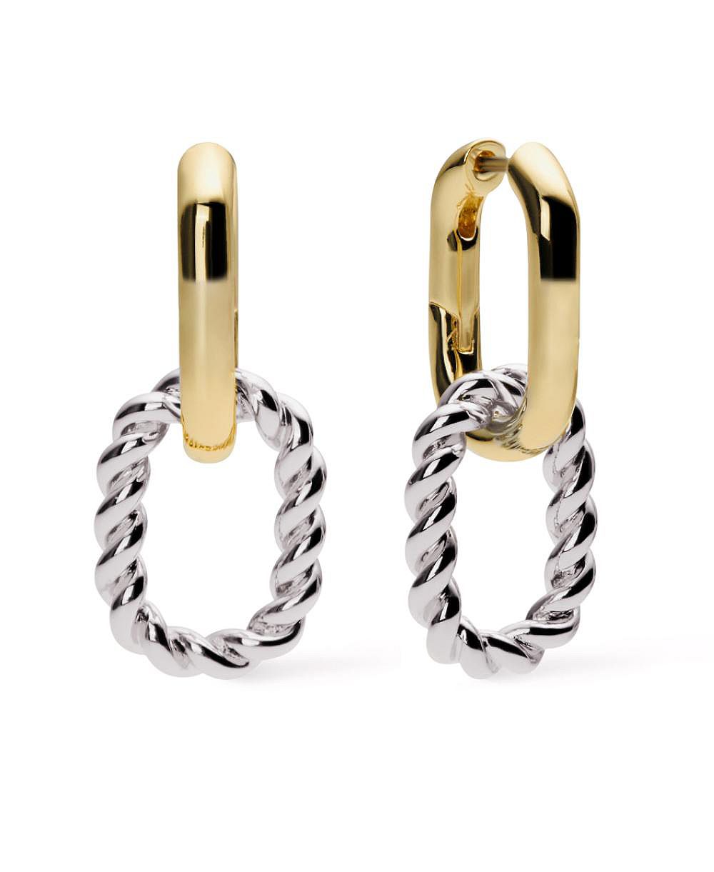 Ana Luisa Ash Double Two-Tone Mixed Metal серьги-кольца