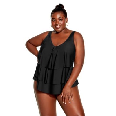 AVENUE Women's V Tiered Tankini Top