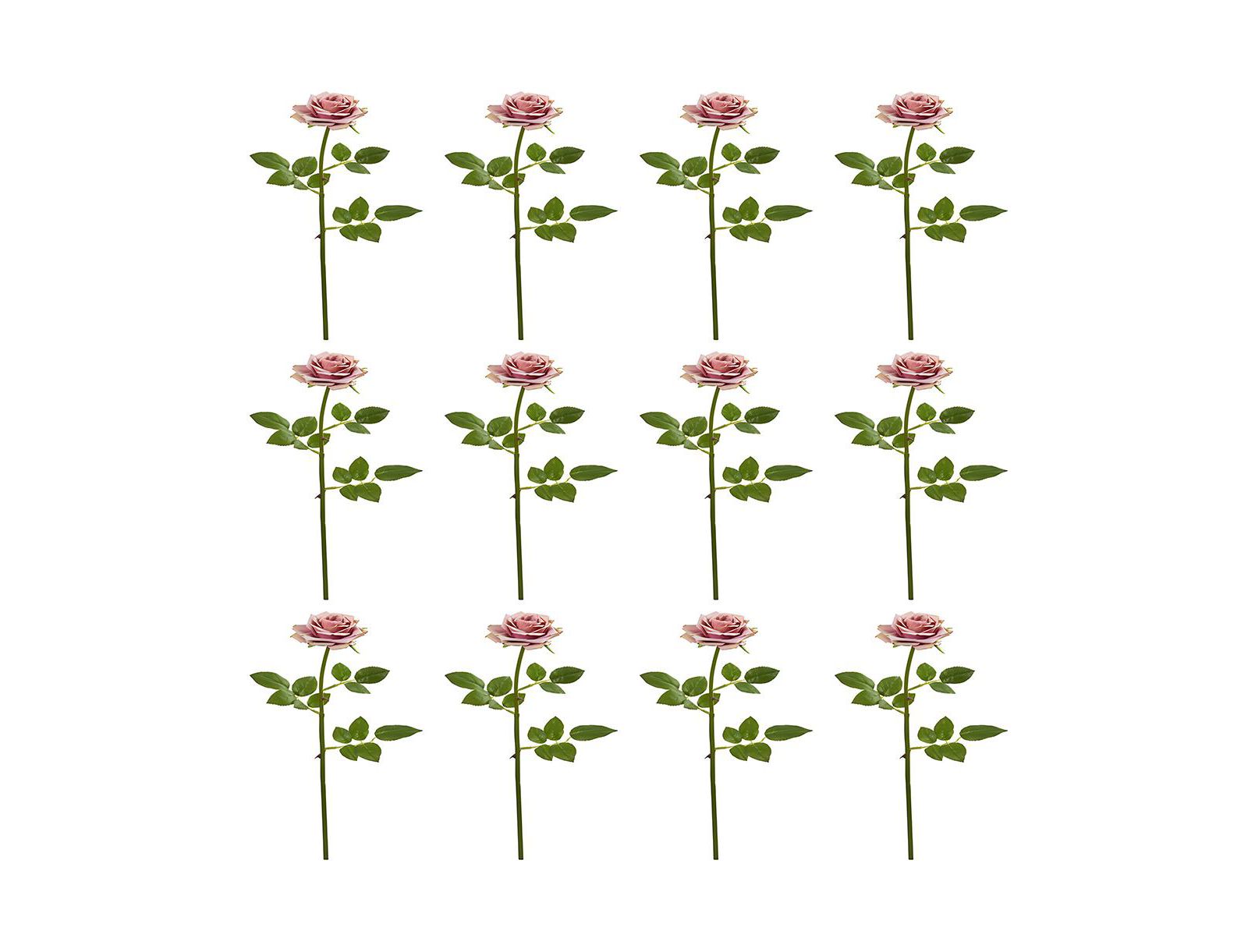 Искусственные цветы Slickblue Realistic Rose для декора дома (набор из 12 шт.)