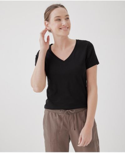 Женская футболка Pact Softspun V-Neck