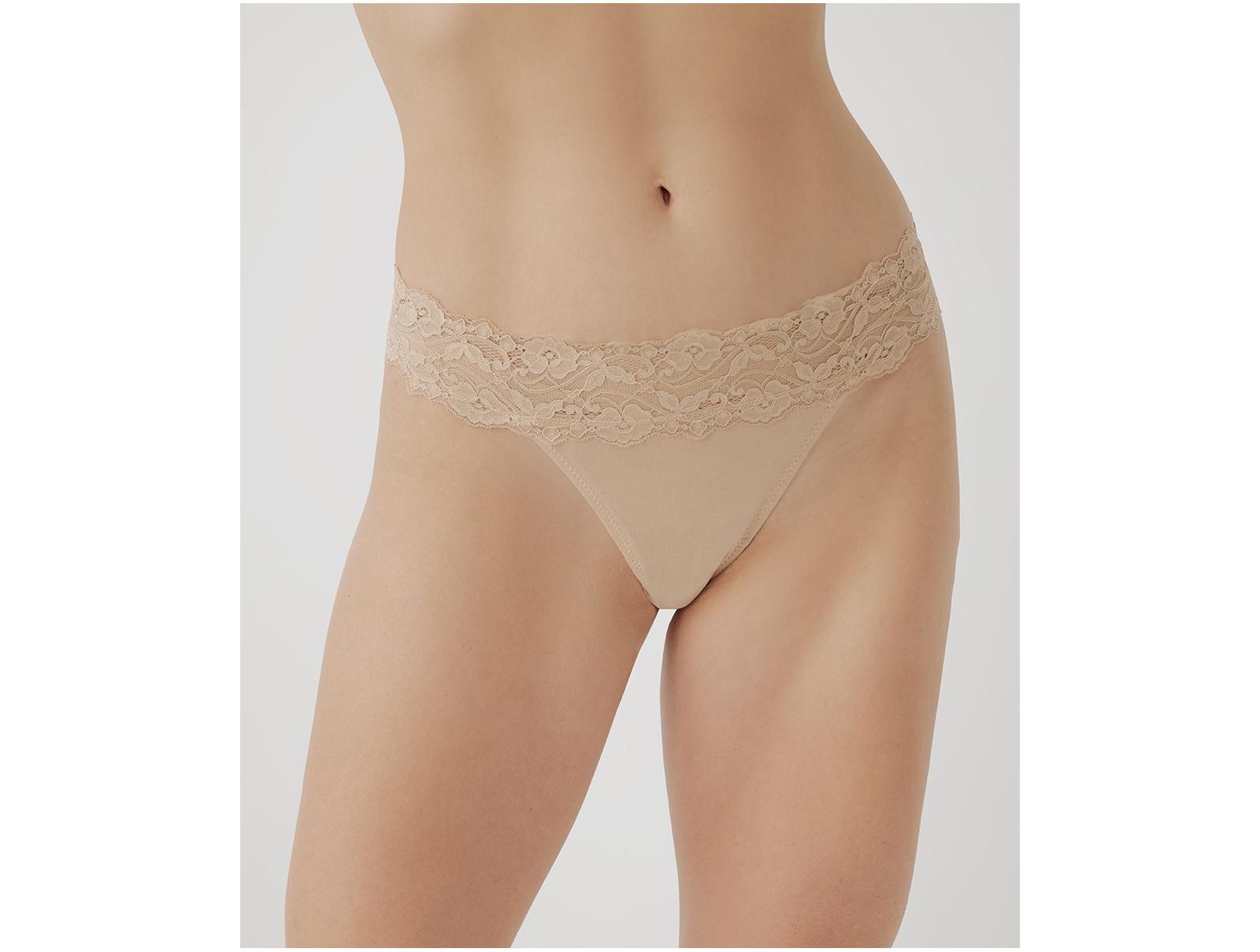 Pact Women's Lace Waist Thong 3-Pack