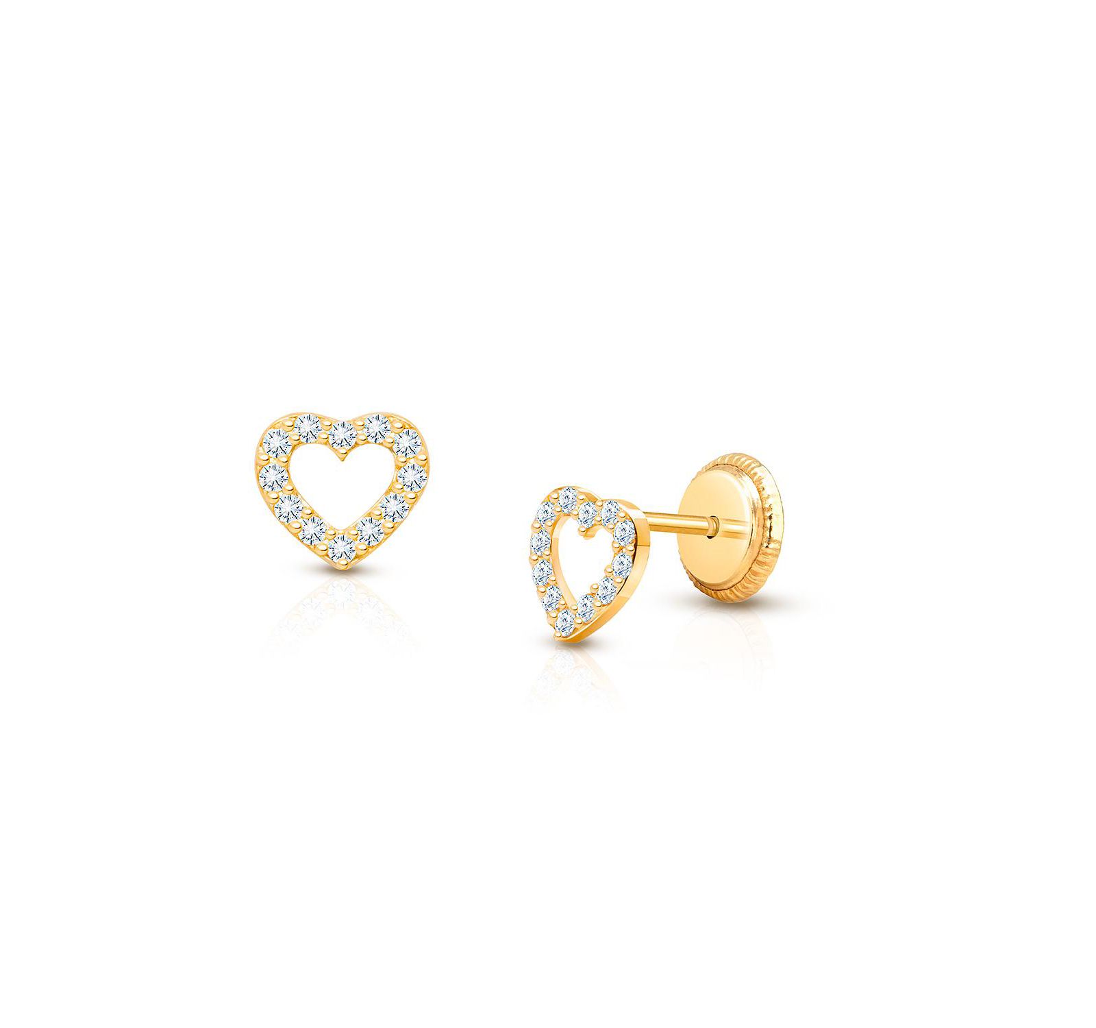 Tiny Blessings 14K Gold Love of Mine Stud Screw Back Earrings