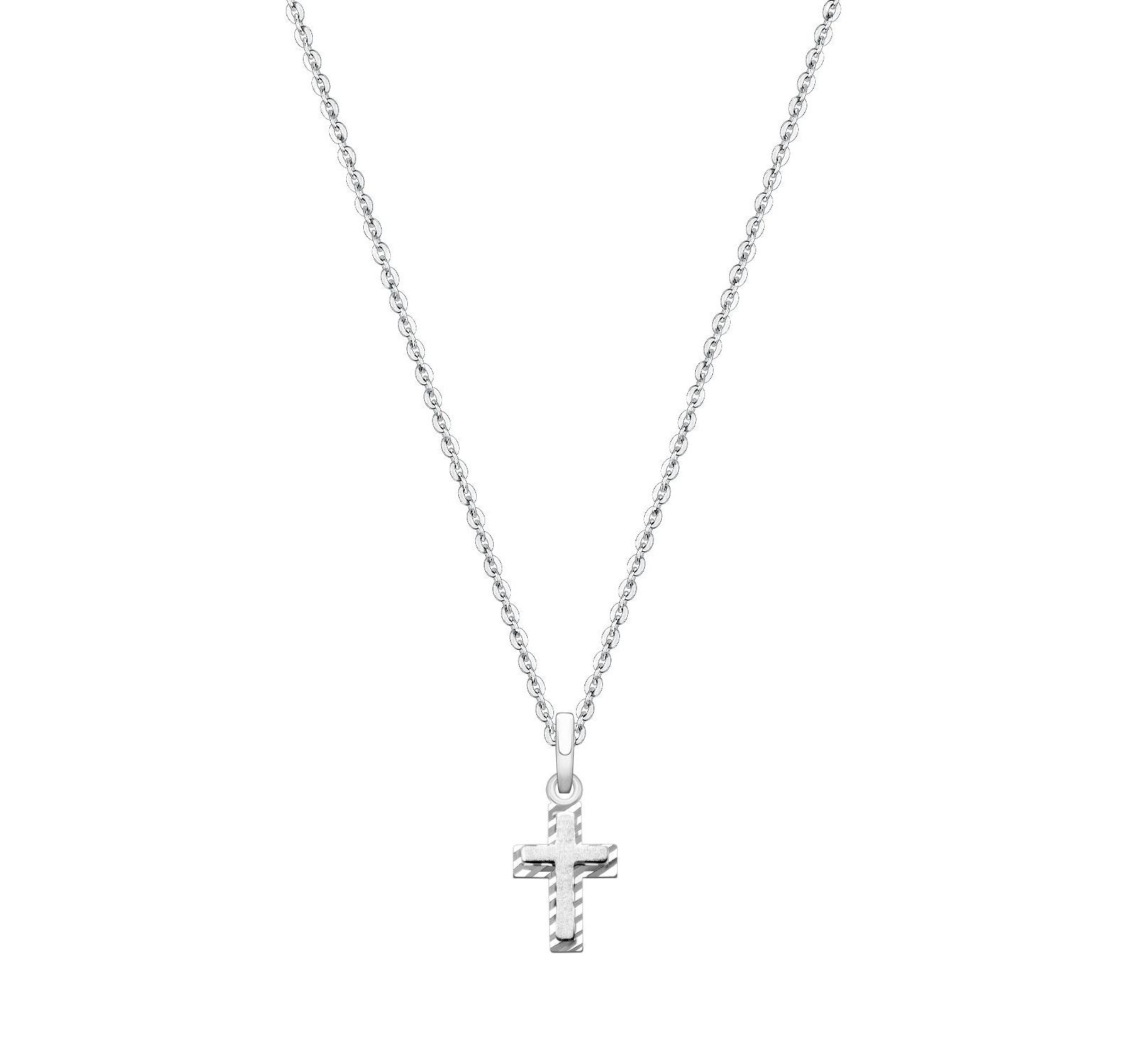 Tiny Blessings 14K Gold Beautifully Beveled Cross Necklace