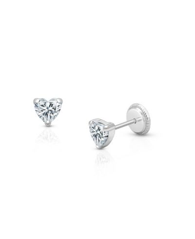 Серьги-гвоздики Tiny Blessings 14K Gold Clear Heart