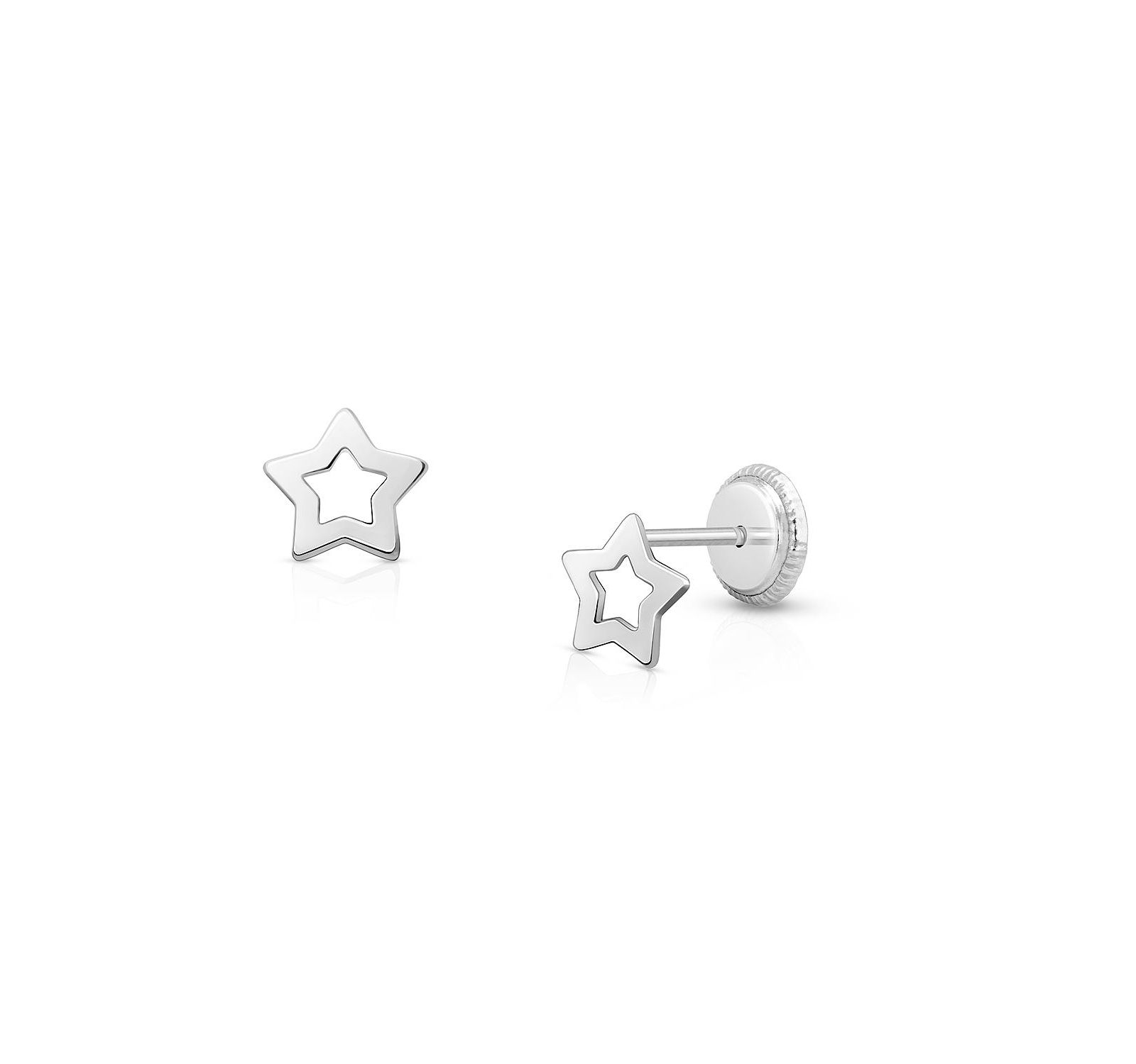 Tiny Blessings 14K Gold Wish Upon a Star Stud Screw Back Earrings