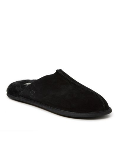 Мужские домашние тапочки Dearfoams Bradford Genuine Suede Scuff