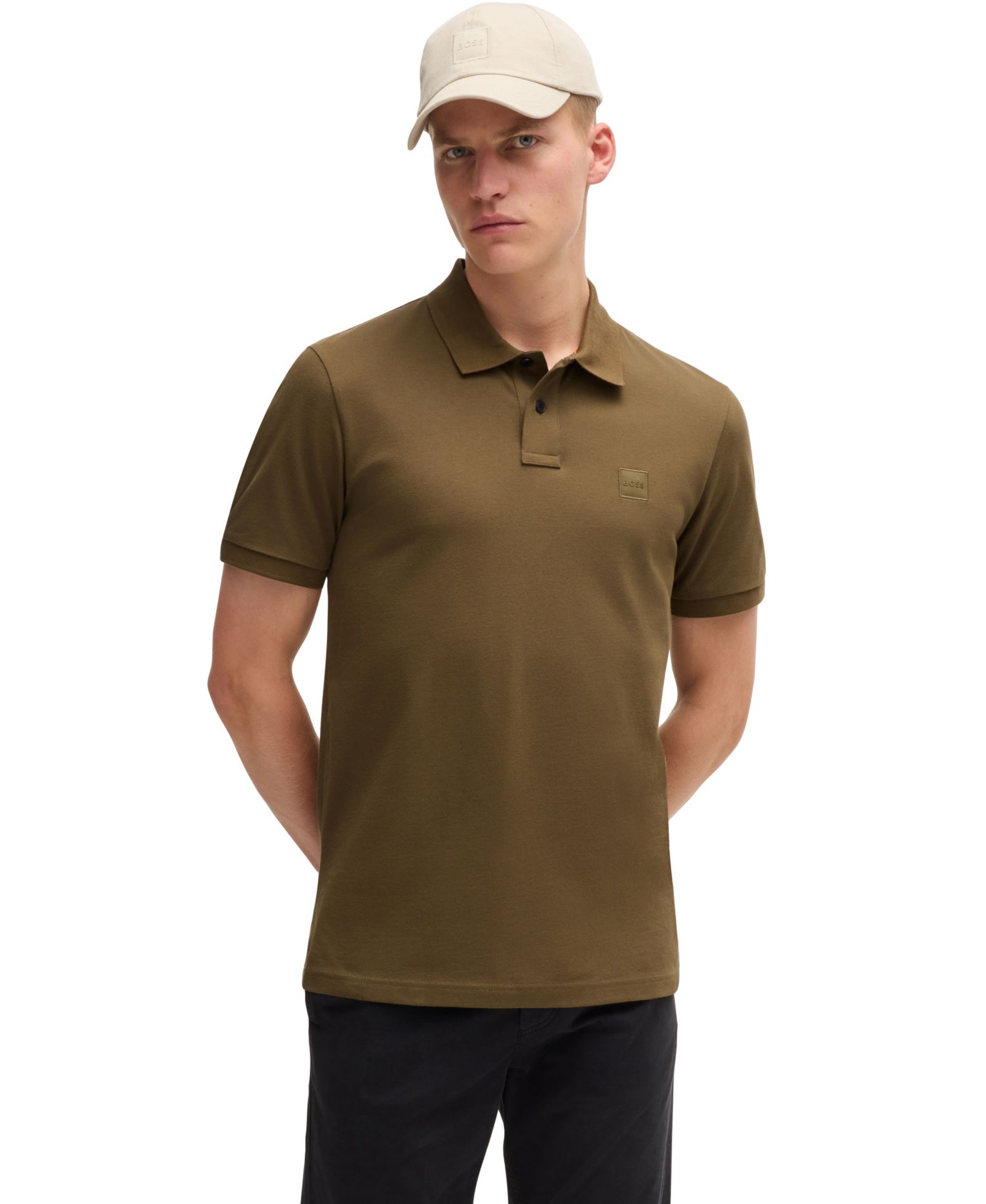 Hugo Boss Мужская рубашка поло Slim-Fit из эластичного хлопка