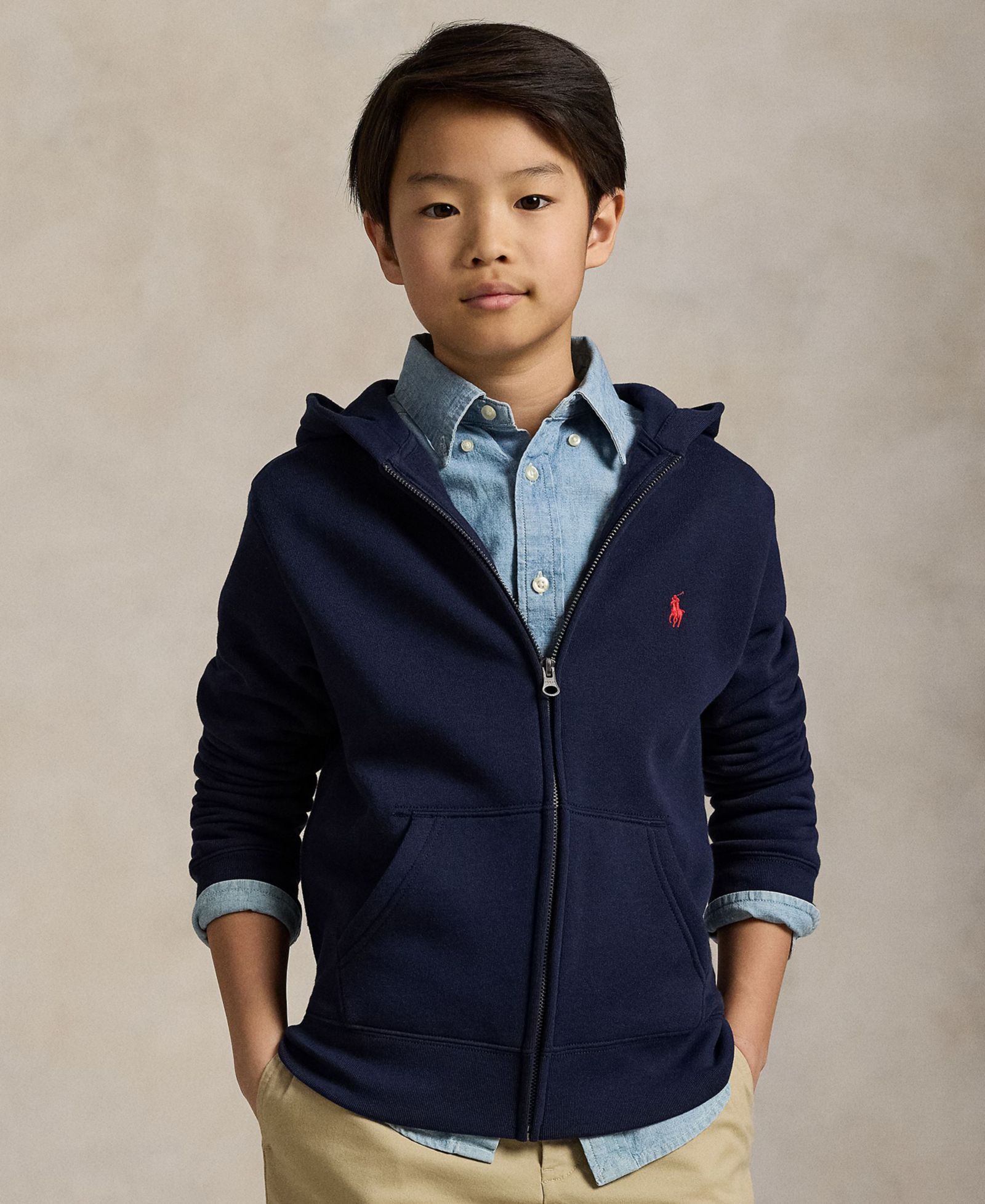 Polo Ralph Lauren Детский хлопковый флисовый худи с молнией