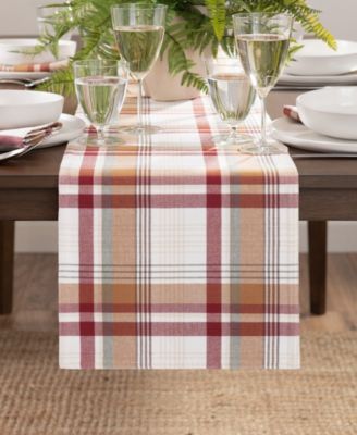Дорожка на стол Elrene Seneca Plaid Harvest Cotton, 13" x 70"