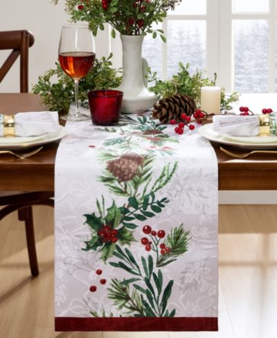 Декоративная дорожка на стол Elrene Holly Berry 70"x 14"