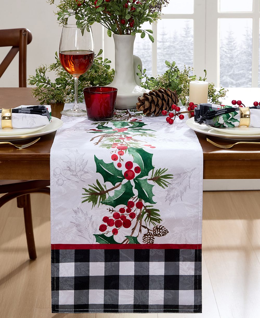 Elrene Декоративная дорожка для стола Holly Charm 70"x 14"