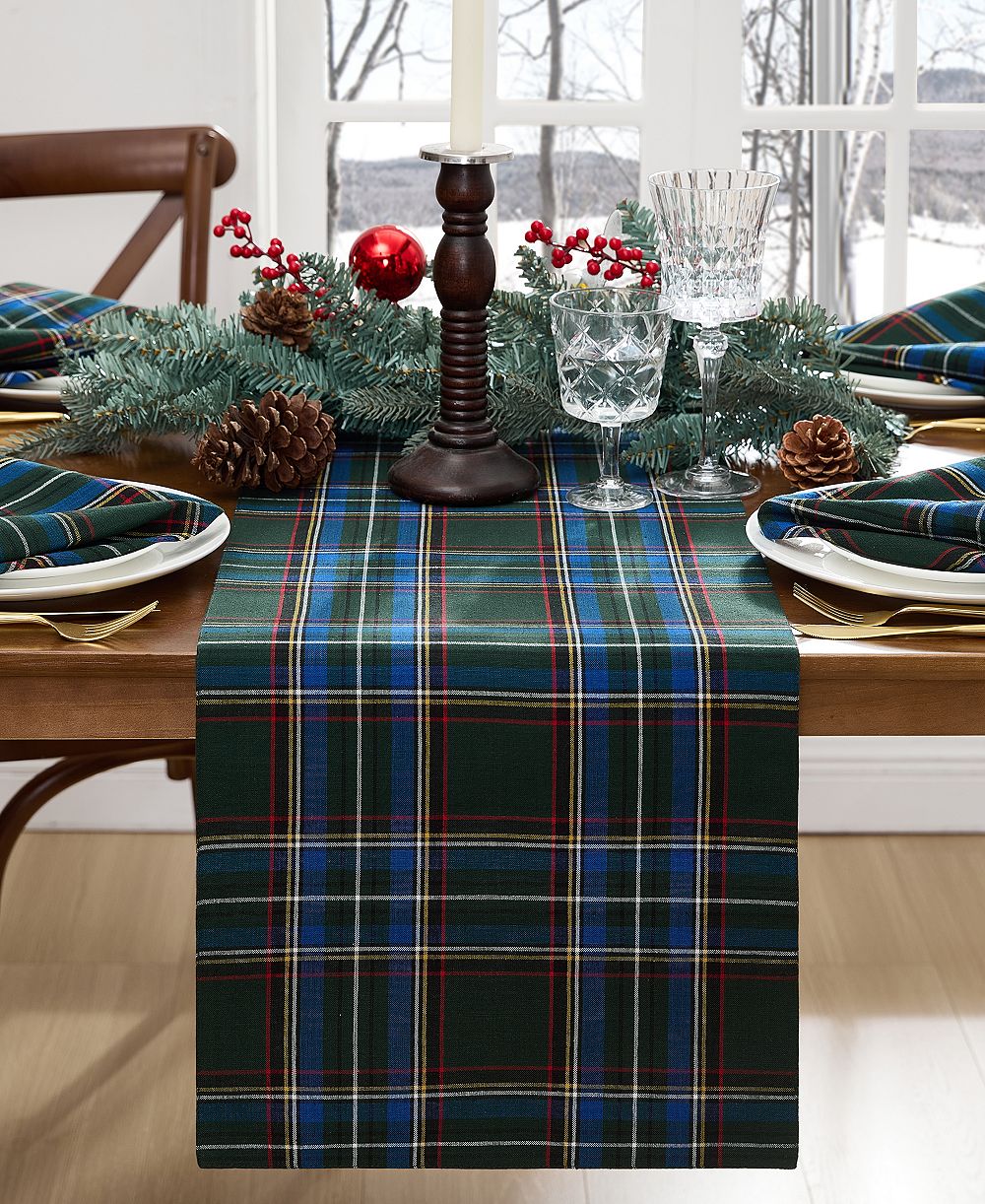 Дорожка для стола Elrene Stowe Tartan Holiday Plaid, 70"x 13"