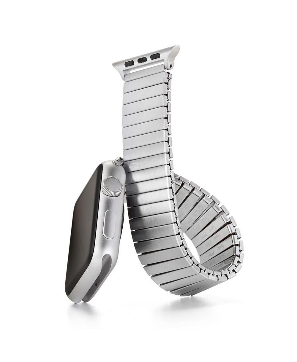 Speidel Twist-O-Flex Band Compatible For Use With The Apple Watch (series 1-8) 42/44/45mm in Brushed and Size 12