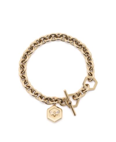 Женский золоченый браслет с подвеской Bee от Olivia Burton