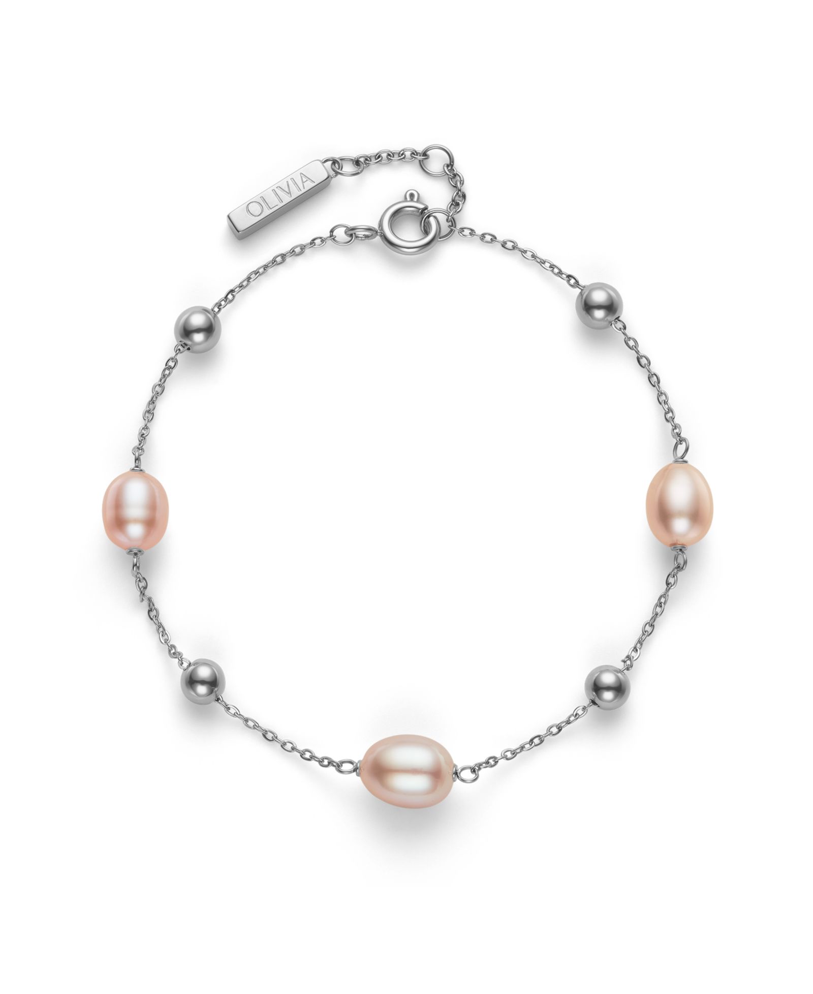 Браслет Olivia Burton by the Sea с культивированным жемчугом, серебристый тон