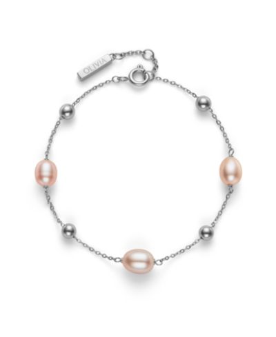Браслет Olivia Burton by the Sea с культивированным жемчугом, серебристый тон