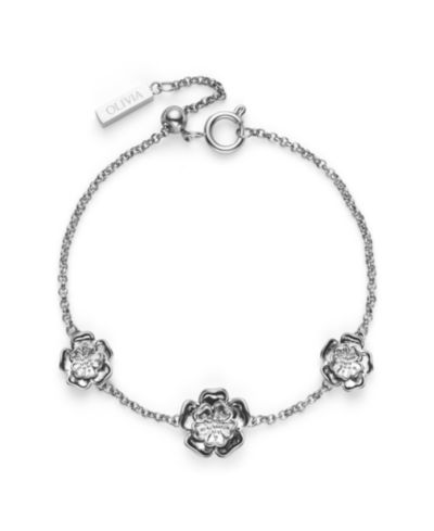 Женский серебристый браслет Olivia Burton Tudor Rose
