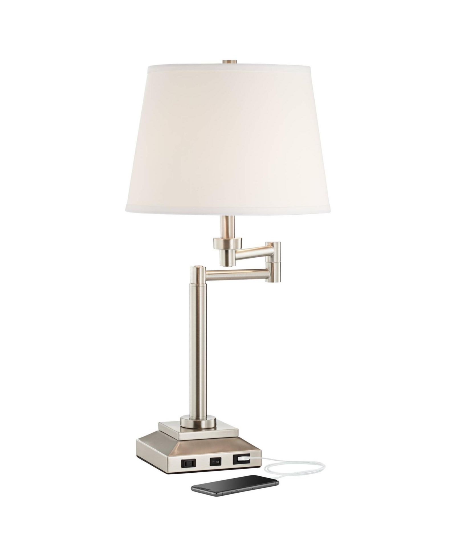 Настольная лампа 360 Lighting Camber Modern, сталь с USB и розеткой, 29"