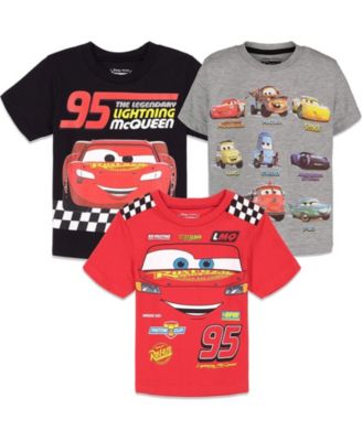 Disney детские футболки с принтом Pixar Cars: Мэтр и Молния Маккуин, набор из 3 штук